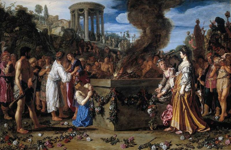 LASTMAN, Pieter Pietersz. Orestes and Pylades Disputing at the Altar s oil painting image